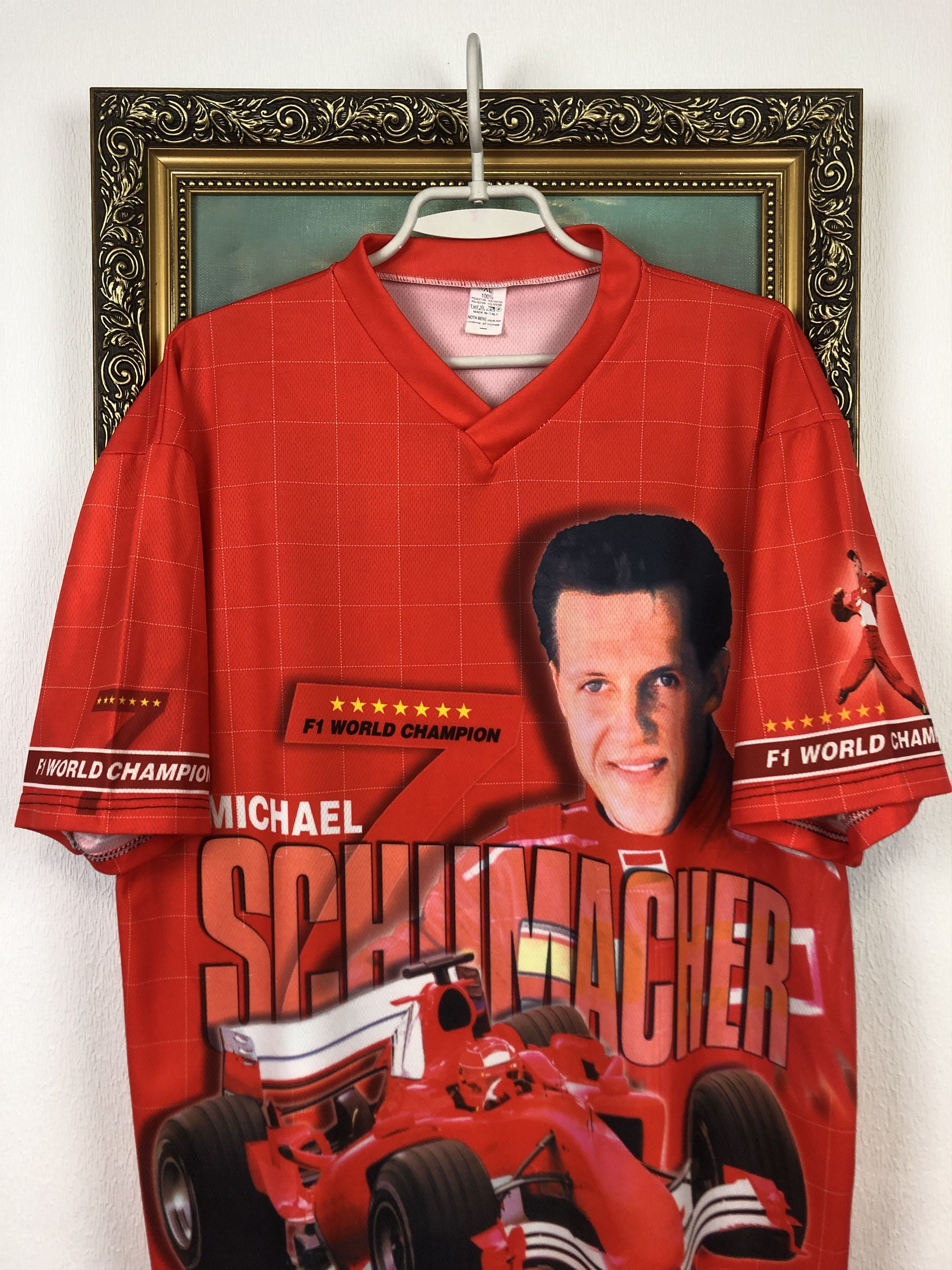 Ferrari Vintage Michael Schumacher Ferrari Racing Jersey Shirt Rare Size US XXL / EU 58 / 5 - 2 Thumbnail