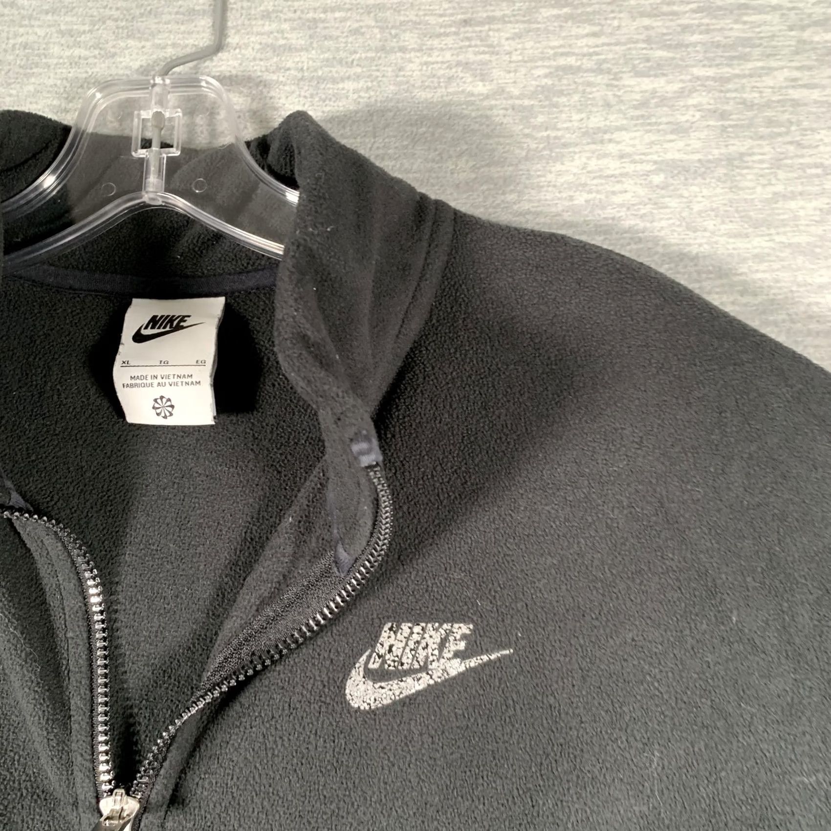 Nike Nike Jacket Womens XL Black Fleece Full Zip Utility Pockets Stand Collar Nylon Size XL / US 12-14 / IT 48-50 - 4 Thumbnail