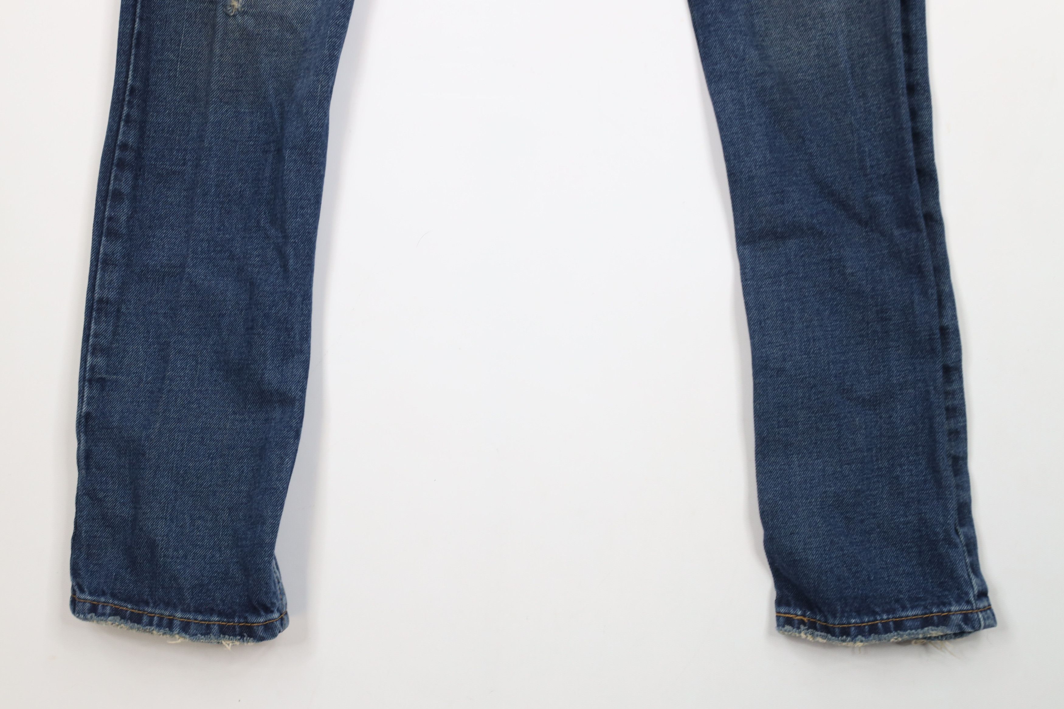 Levi's × Vintage Vintage Y2K Levis Ripped Slim Fit Denim Jeans Blue Cotton Size US 33 - 4 Thumbnail