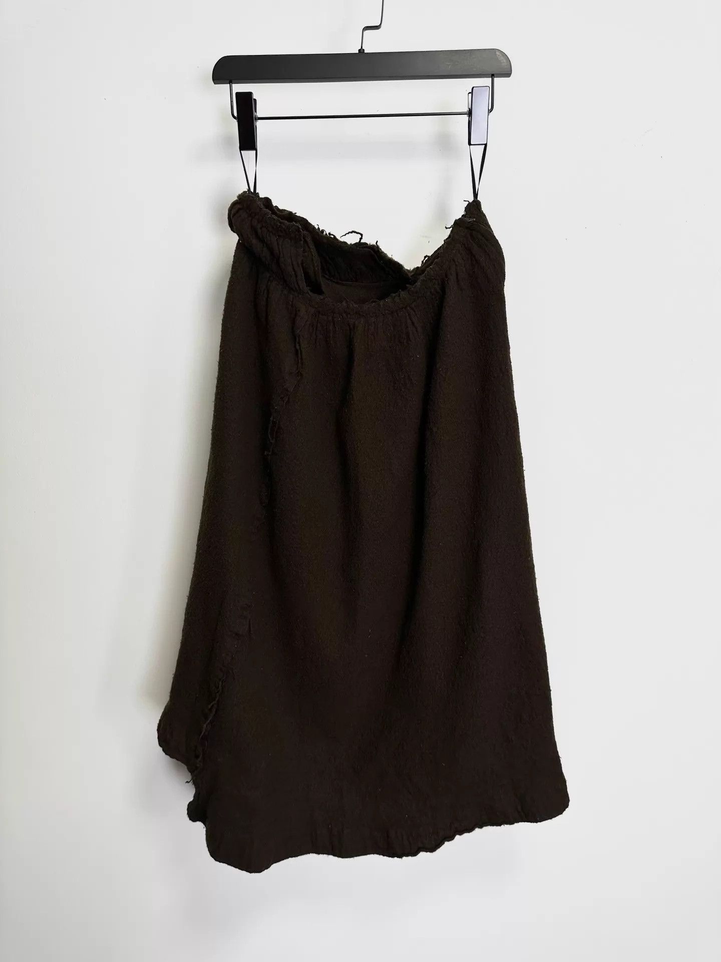 Comme des Garcons Comme des Garçons 07AW Olive Felted Ripped Skirt Size S / US 4 / IT 40 - 2 Thumbnail