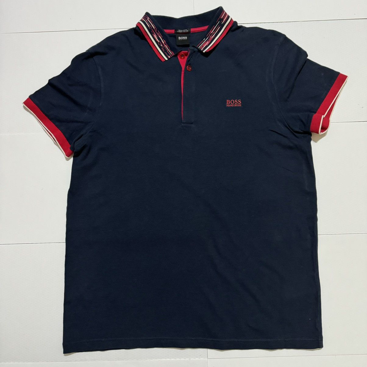 Designer × Hugo Boss Hugo Boss Men’s Blue Navy Polo Shirt Luxury Cotton Size XL Size US XL / EU 56 / 4 - 1 Thumbnail