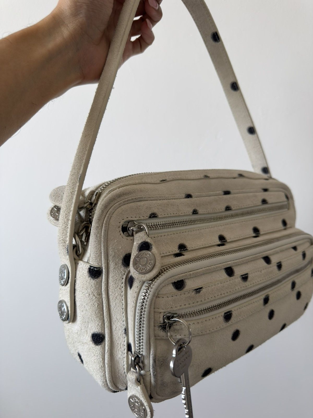 Acne Studios Acne Studios Camero Runway Bag Polka Dot Suede Limited Ed. Size ONE SIZE - 20 Thumbnail