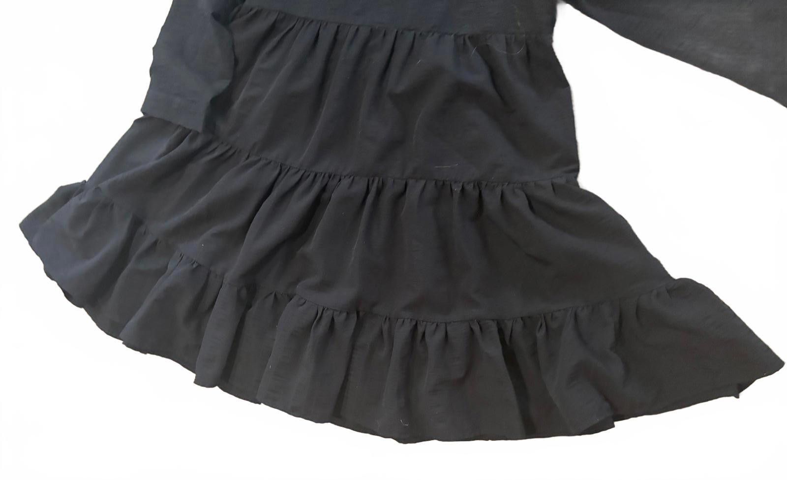 Other Aly Daly Black Long Sleeve Ruffle Dress Size S Size S / US 4 / IT 40 - 2 Thumbnail