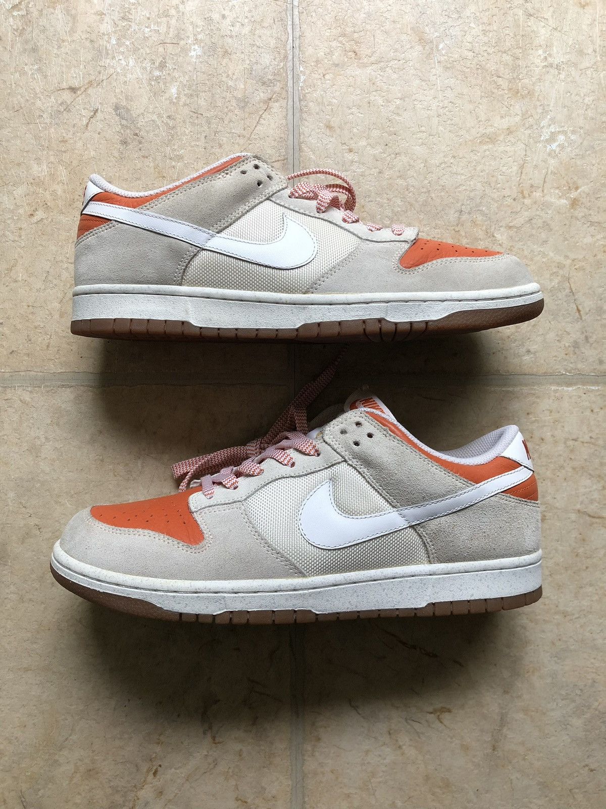 Nike Nike Dunk Low CL White Hoop Orange Size 10 - 318020-111 Size US 10 / EU 43 - 1 Thumbnail
