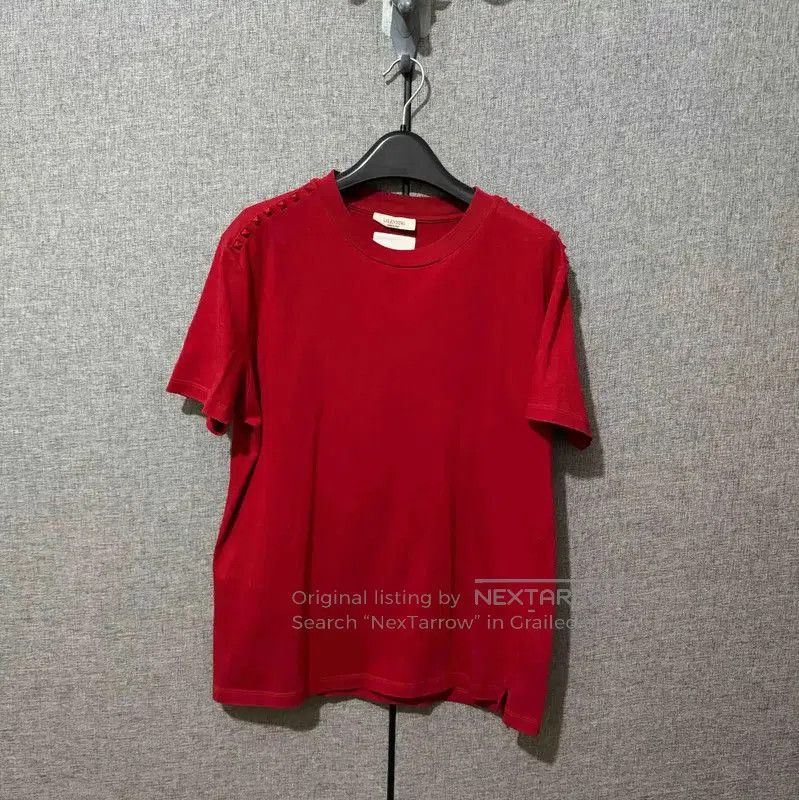 Valentino Valentino Red Cotton Embroidered T-Shirt . Size S / US 4 / IT 40 - 1 Thumbnail