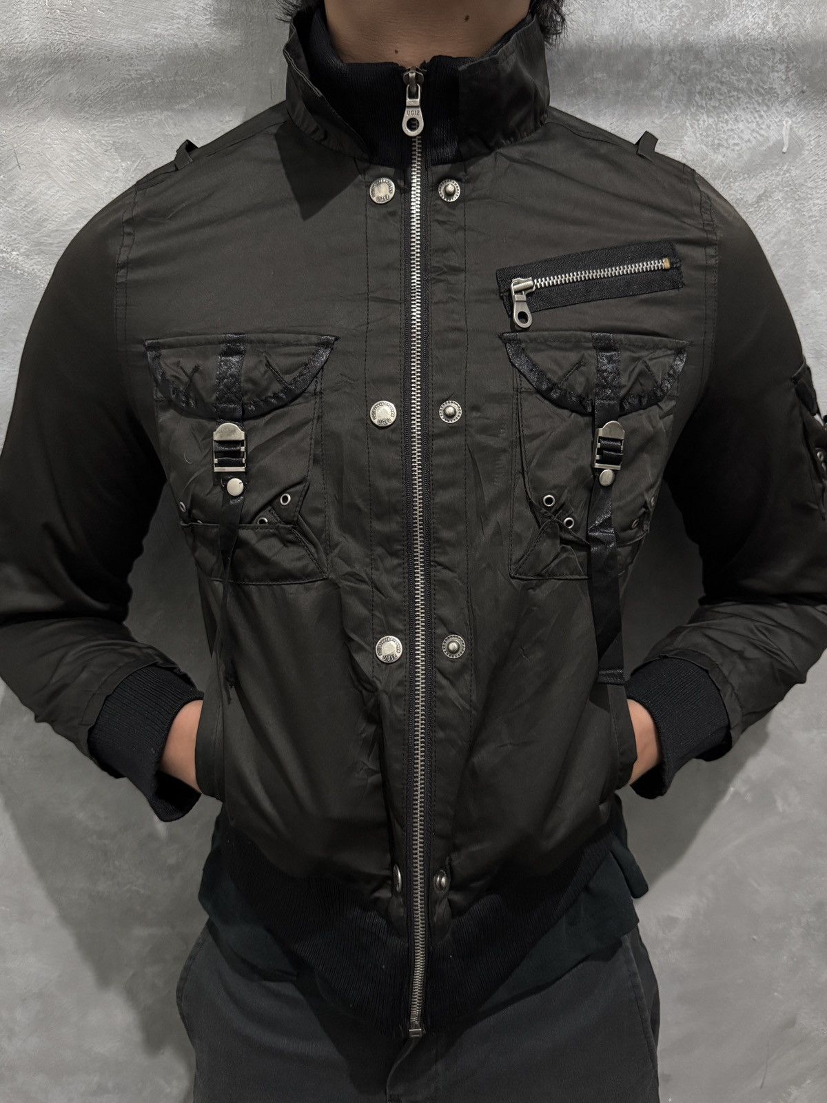 Japanese Brand UGIZ Moto Bomber Bono Avant Garde Jacket LGB Vkei Tornado Size US XS / EU 42 / 0 - 2 Thumbnail