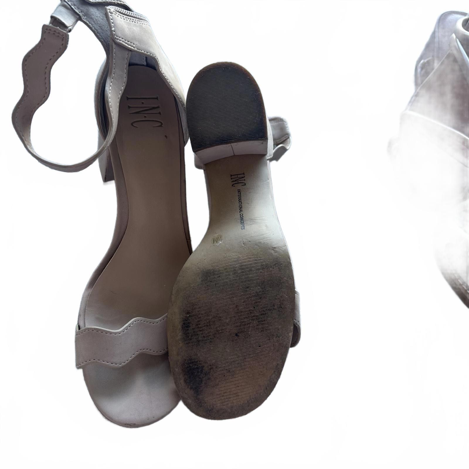 Designer Stylish Beige High Heels by INC Size US 9.5 / IT 39.5 - 2 Thumbnail