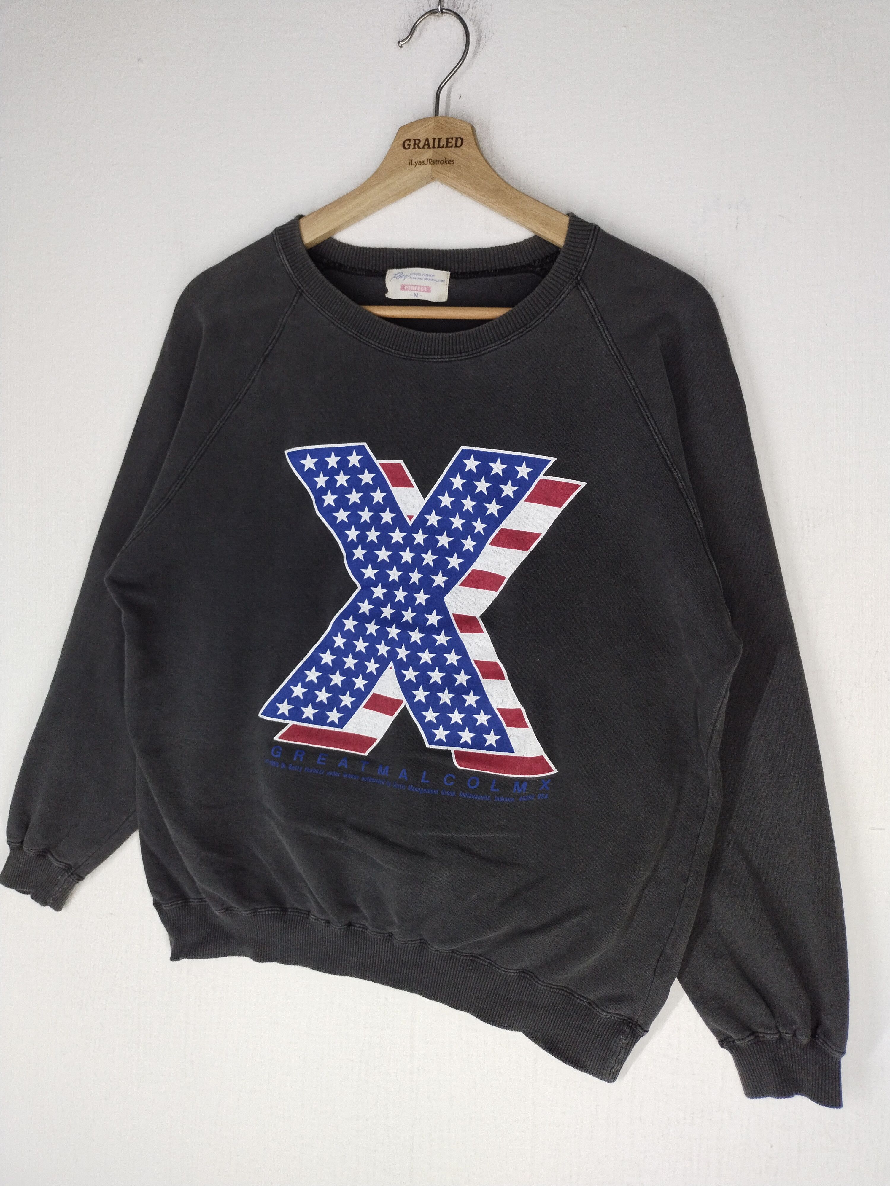 Vintage Vintage 93's Malcolm X Great Malcolm X Sweatshirt Size US M / EU 48-50 / 2 - 2 Thumbnail