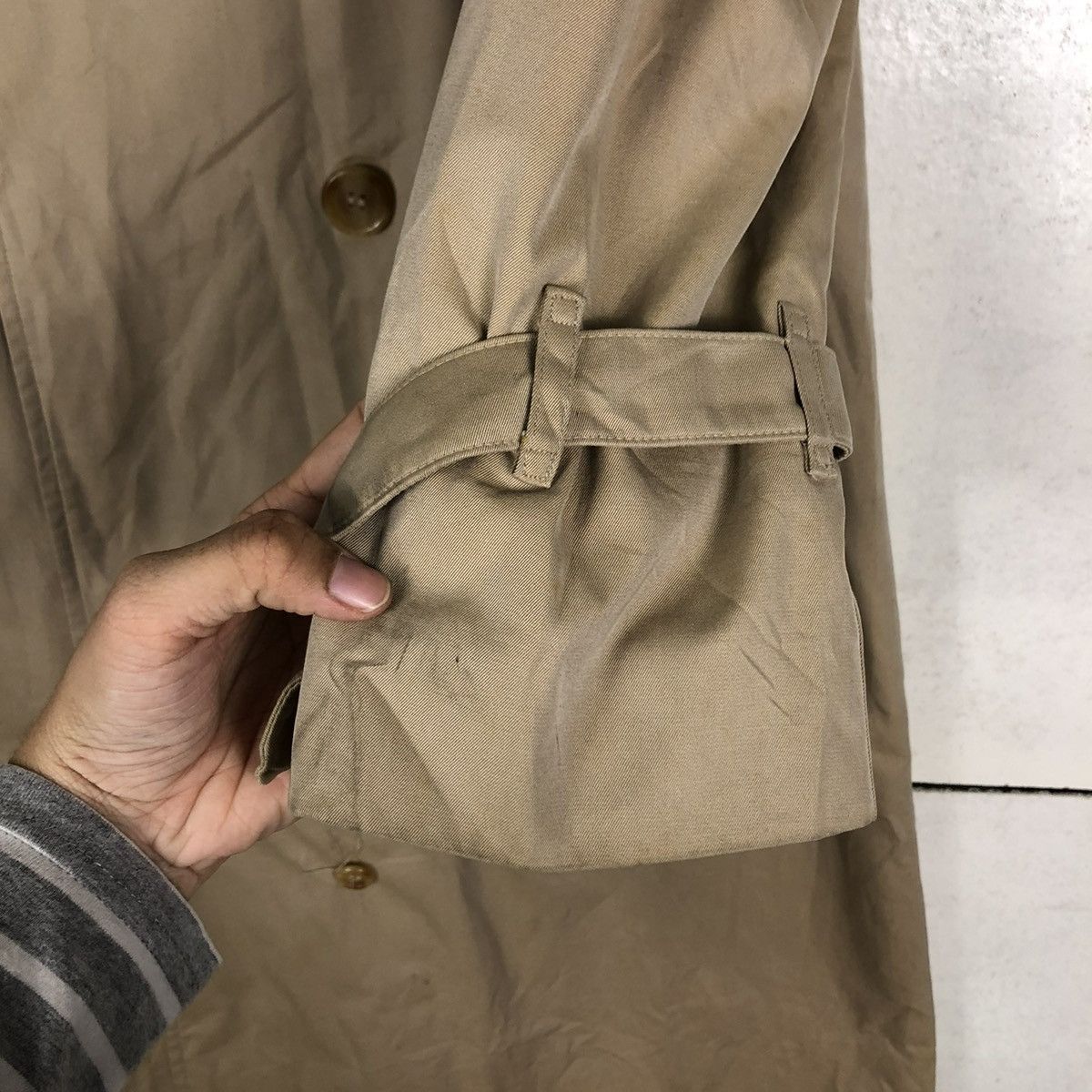 Burberry 🔥VINTAGE BURBERRYS MADE IN ENGLAND LONG JACKET TRENCH Size US S / EU 44-46 / 1 - 16 Thumbnail