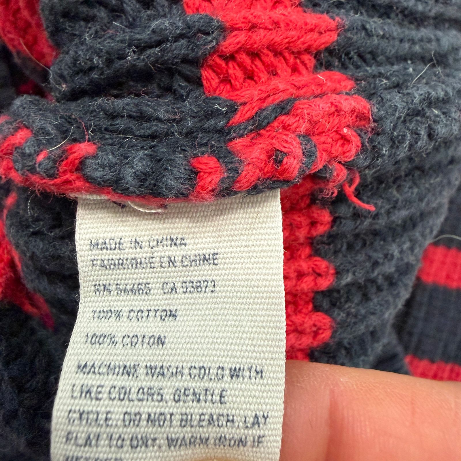 American Eagle Outfitters American Eagle Sweater 2XL Blue Red Striped Knit Crewneck Size US XXL / EU 58 / 5 - 5 Thumbnail