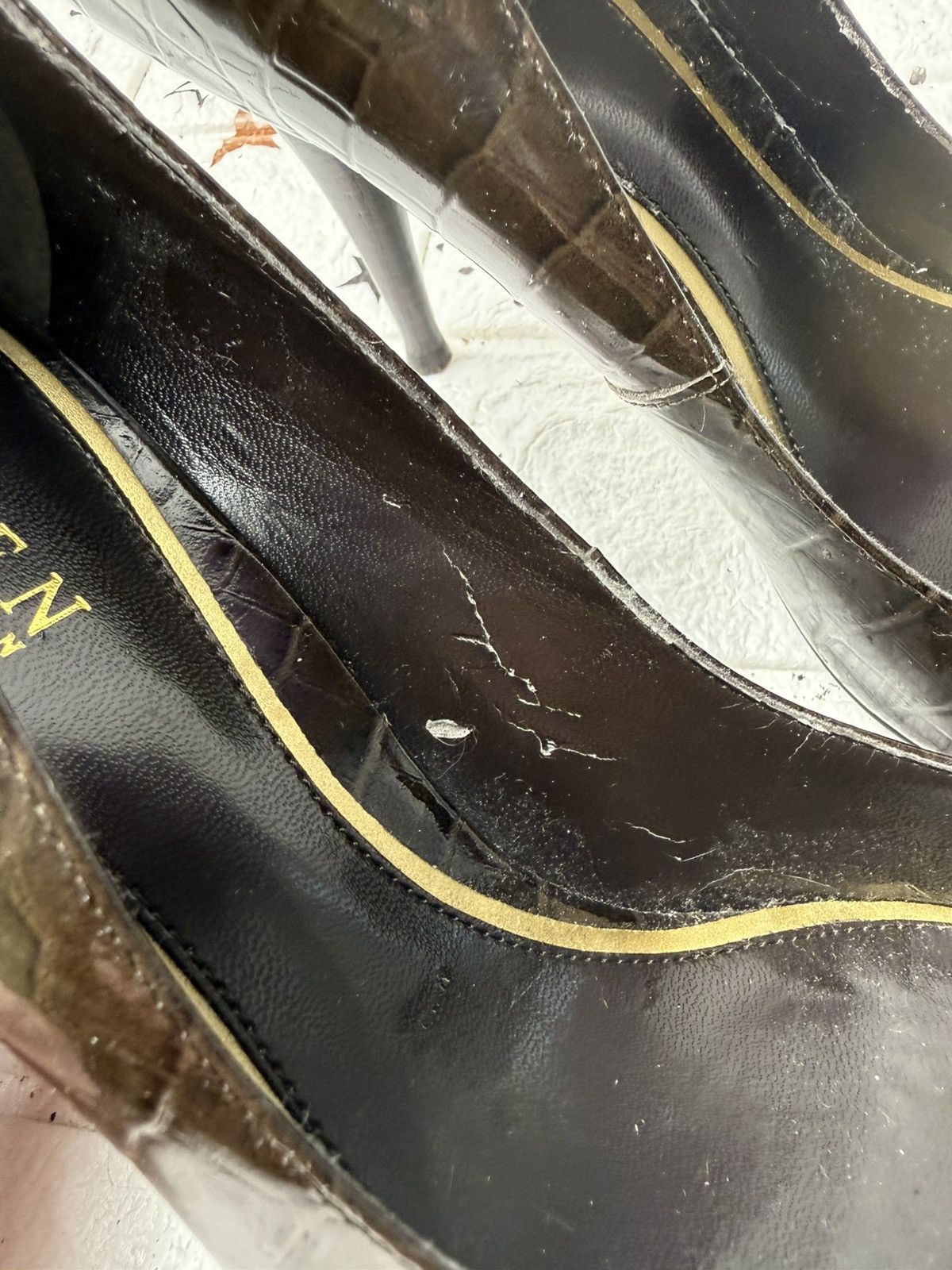 Ralph Lauren LAUREN Ralph Lauren Heels U8.5 UK6 EUR40 Croc Embossed Size US 8.5 / IT 38.5 - 16 Thumbnail