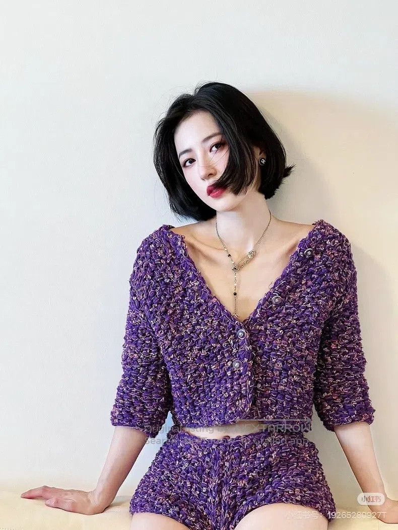 Chanel Chanel Purple woven short-sleeved jacket Size XS / US 0-2 / IT 36-38 - 7 Thumbnail