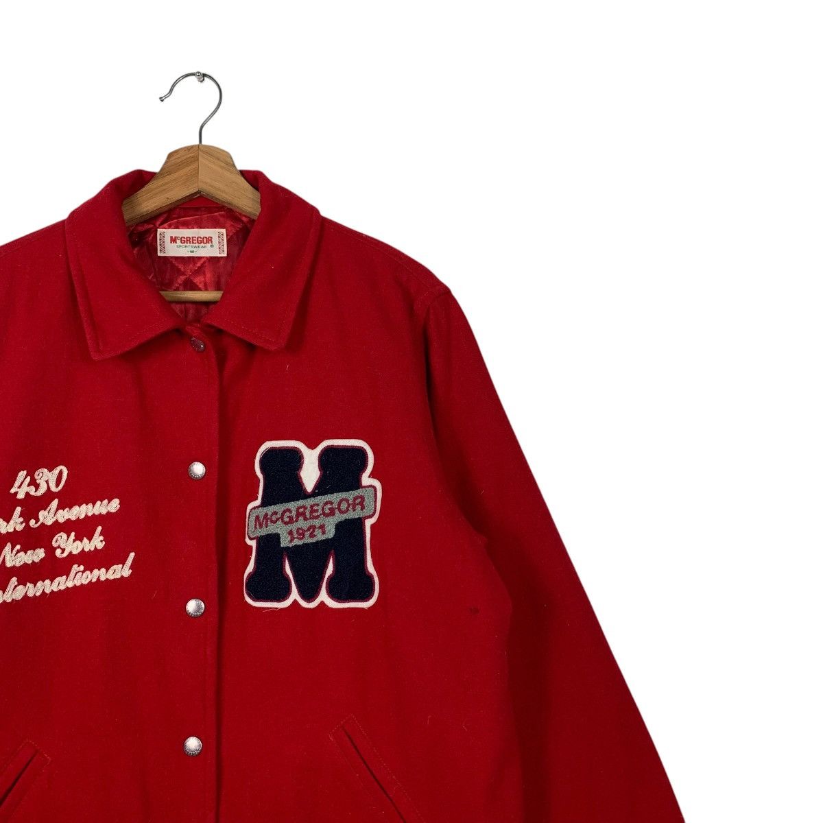 McGregor M’GREGOR Authentic Casualwear Big Logo Wool Jacket #2059-C89 Size US M / EU 48-50 / 2 - 5 Thumbnail