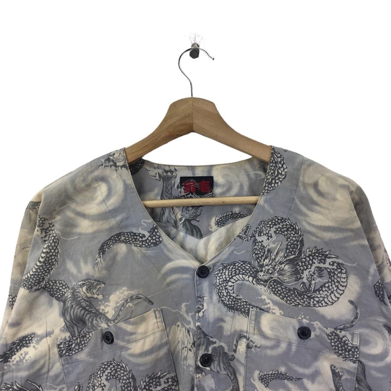 Vintage Vtg SUKAJAN JAPAN TRADITIONAL Dragon Tiger Coat Jacket Size L / US 10 / IT 46 - 2 Thumbnail