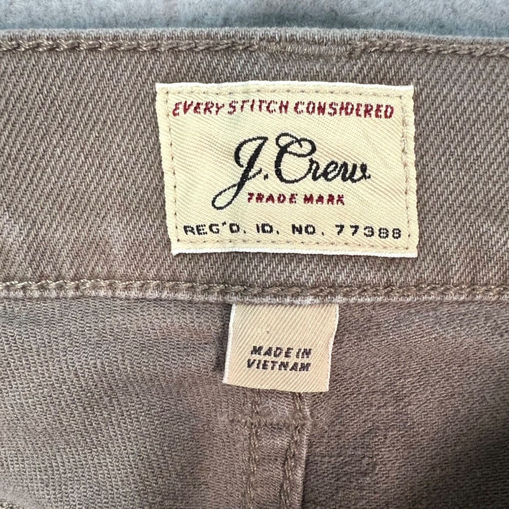 J.Crew J.CREW 770 Straight-Fit Stretch Pants Khaki Brown Mens 32 x 32 Pants Size US 32 / EU 48 - 3 Thumbnail