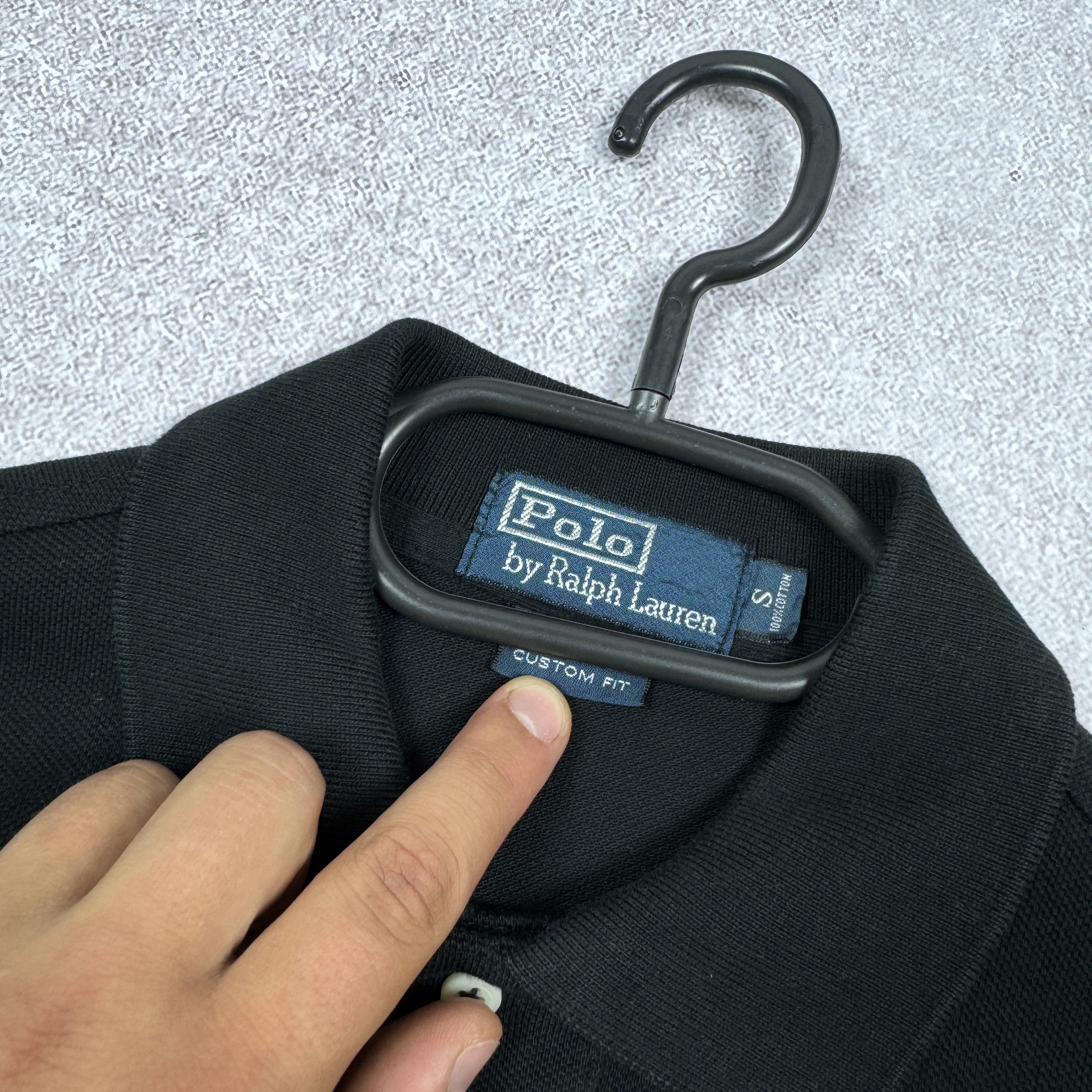 Polo Ralph Lauren Polo Ralph Lauren Black Cotton Custom Fit Polo Size S-M Size US S / EU 44-46 / 1 - 7 Thumbnail