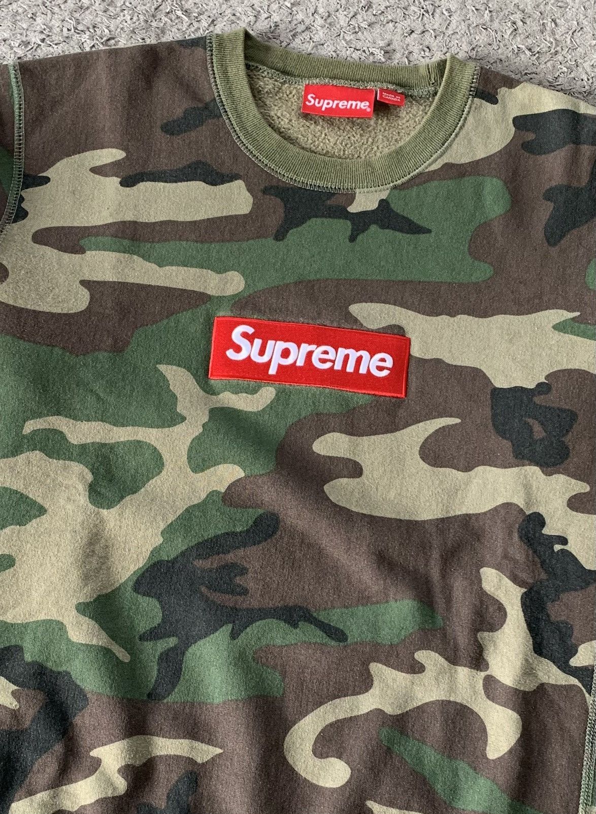 Supreme Supreme Box Logo Crewneck Camo FW15 Size US M / EU 48-50 / 2 - 2 Thumbnail