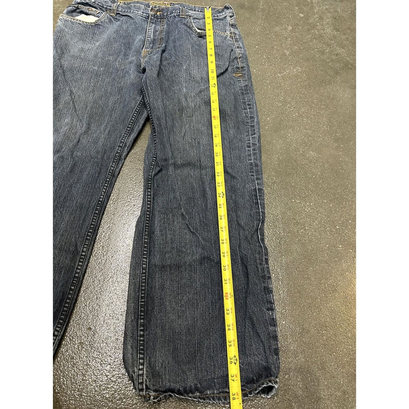 Pacsun PacSun Bullhead Jeans Mens 38x32 Blue Relaxed Fit Straight Leg Denim Dark Wash Size US 38 / EU 54 - 5 Thumbnail