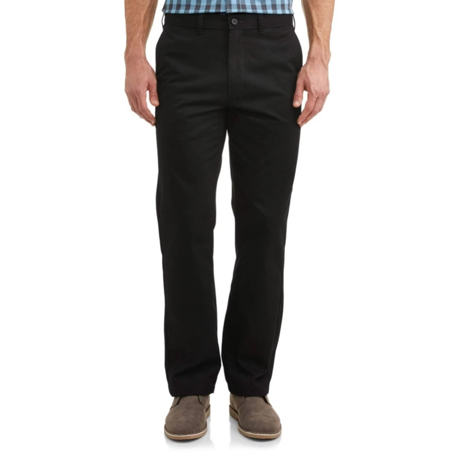 George George Men's Flat Front Pants, 38x30 Size US 38 / EU 54 - 1 Thumbnail