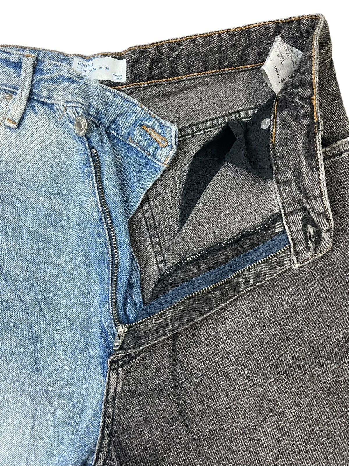 Bershka Two Tone Colour Jeans Streetwear