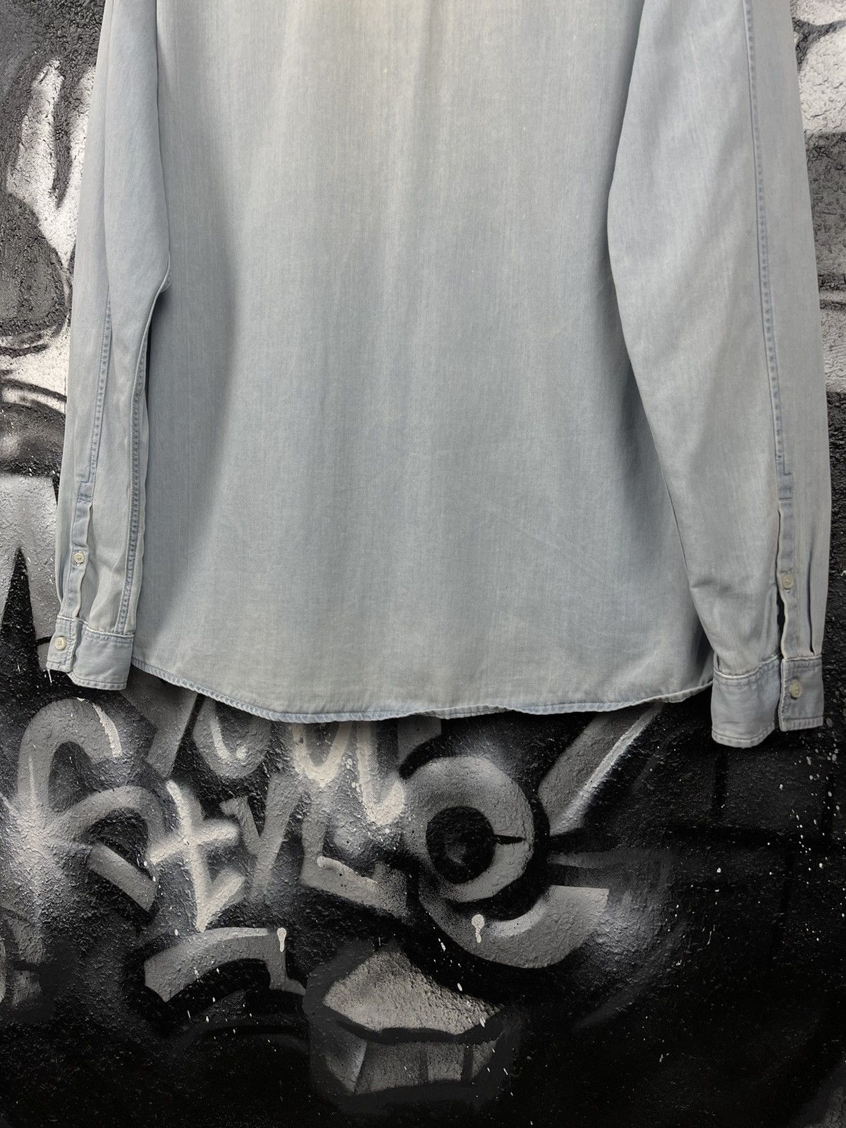 Cos × Designer COS Washed Blue Designed Shirt Button Up Men’s Size L Size US L / EU 52-54 / 3 - 8 Thumbnail