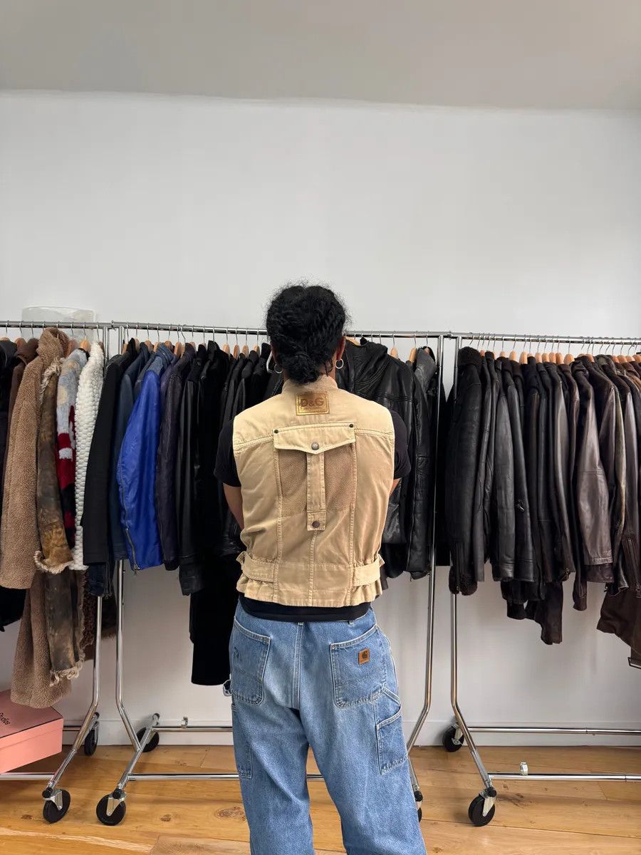Dolce & Gabbana × Vintage SS2003 Dolce & Gabbana Beige Cargo Combat Vest Size S / US 4 / IT 40 - 4 Thumbnail