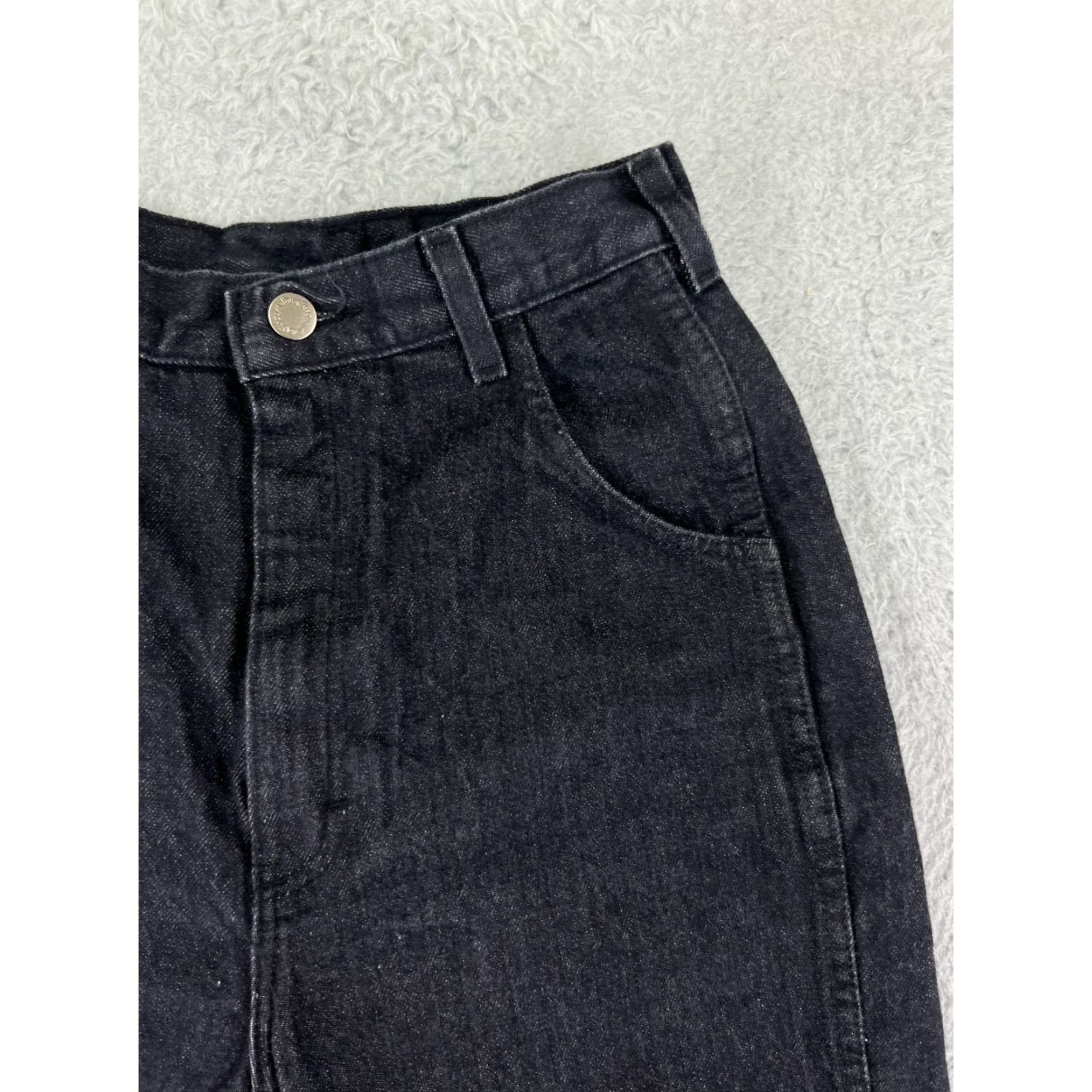 Wrangler VINTAGE Wrangler Jeans Women 12 Black Denim Cotton Blend Stretch 5-Pocket Design Wrangler Size 34" / US 12 / IT 48 - 4 Thumbnail