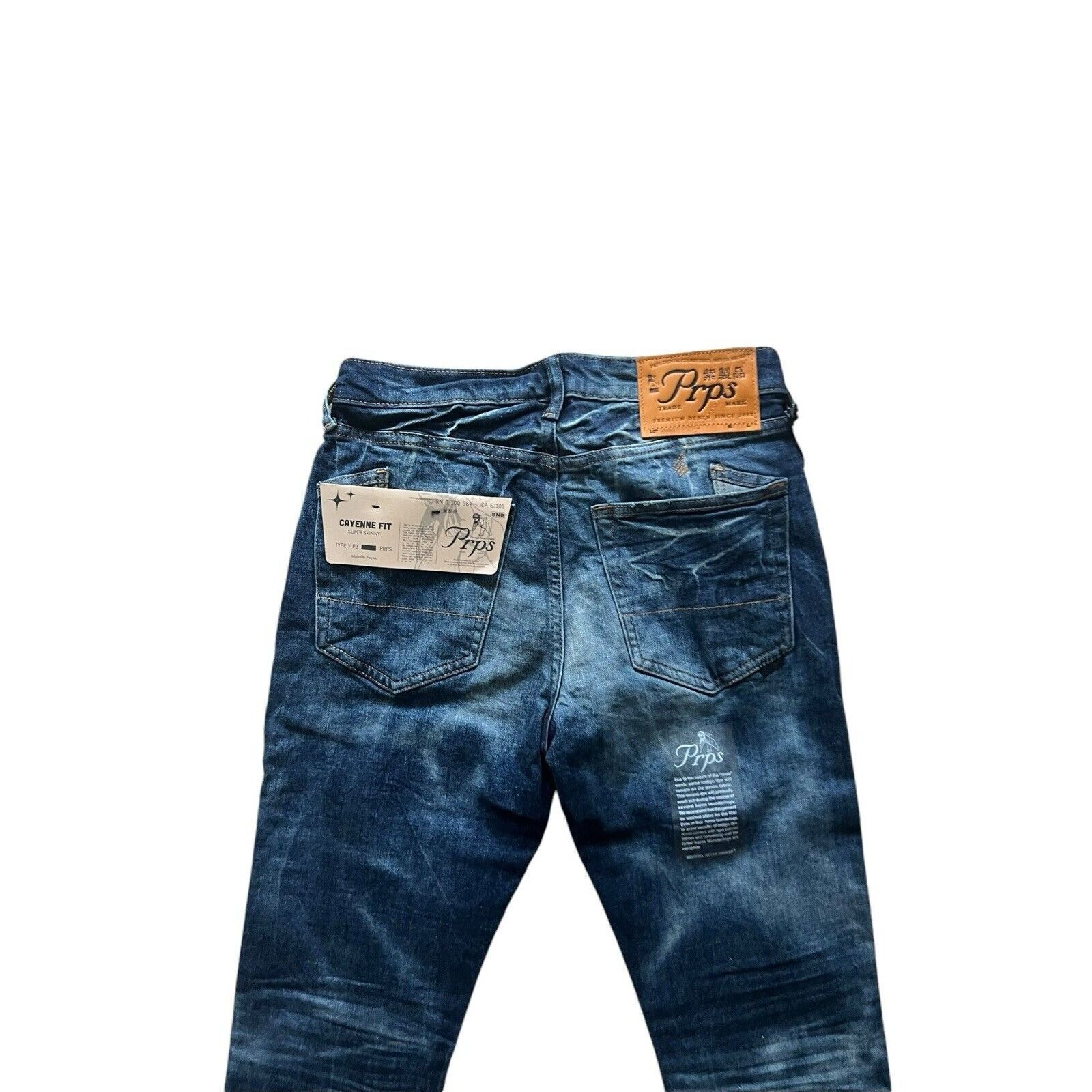 Prps PRPS Cayenne Skinny Fit Men's Stretch Jeans Blue Size 29/32 Size US 29 - 6 Thumbnail