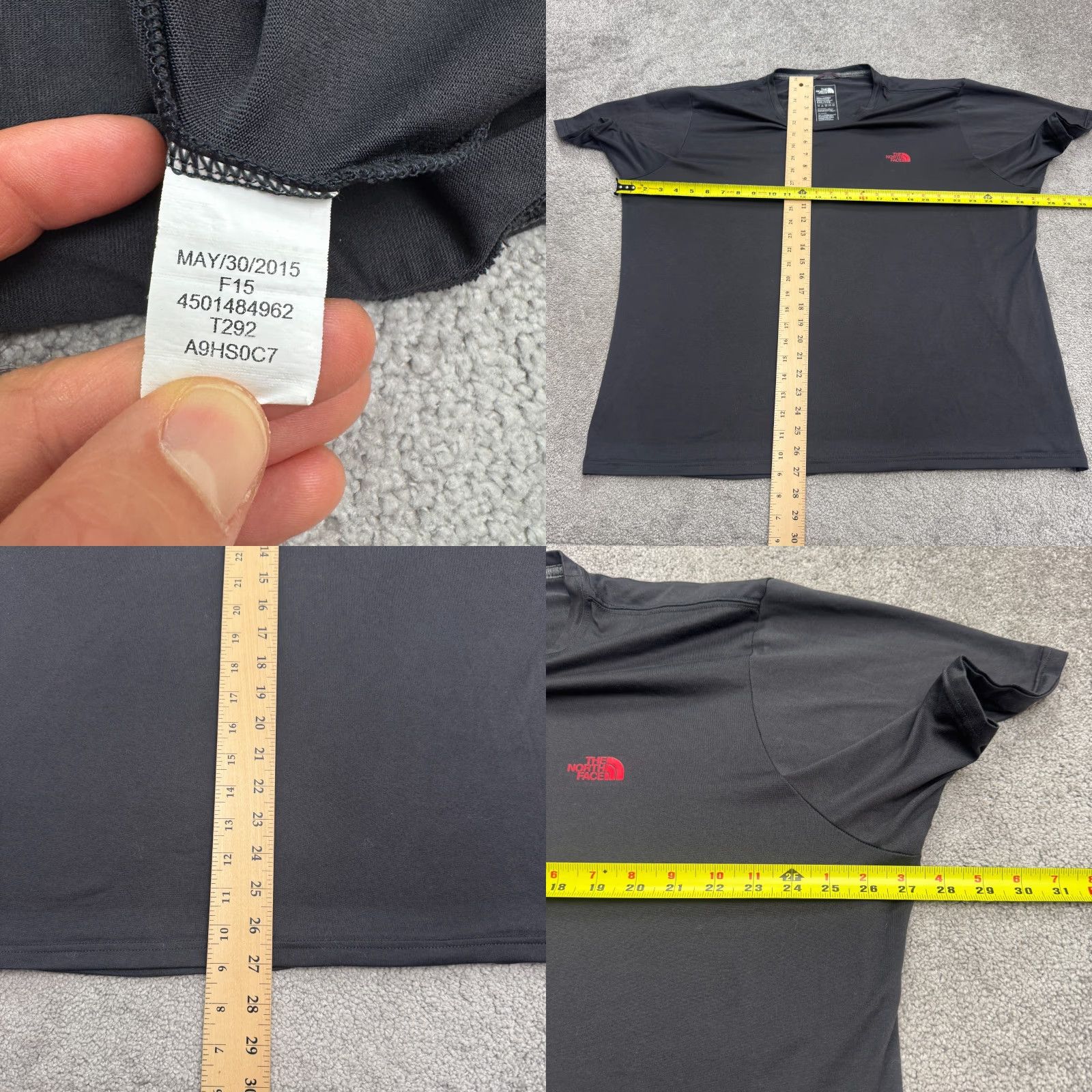 The North Face The North Face Reaxion Amp Athletic Fit Logo T-Shirt Mens XL Gray Crew Neck Tee Size US XL / EU 56 / 4 - 8 Thumbnail