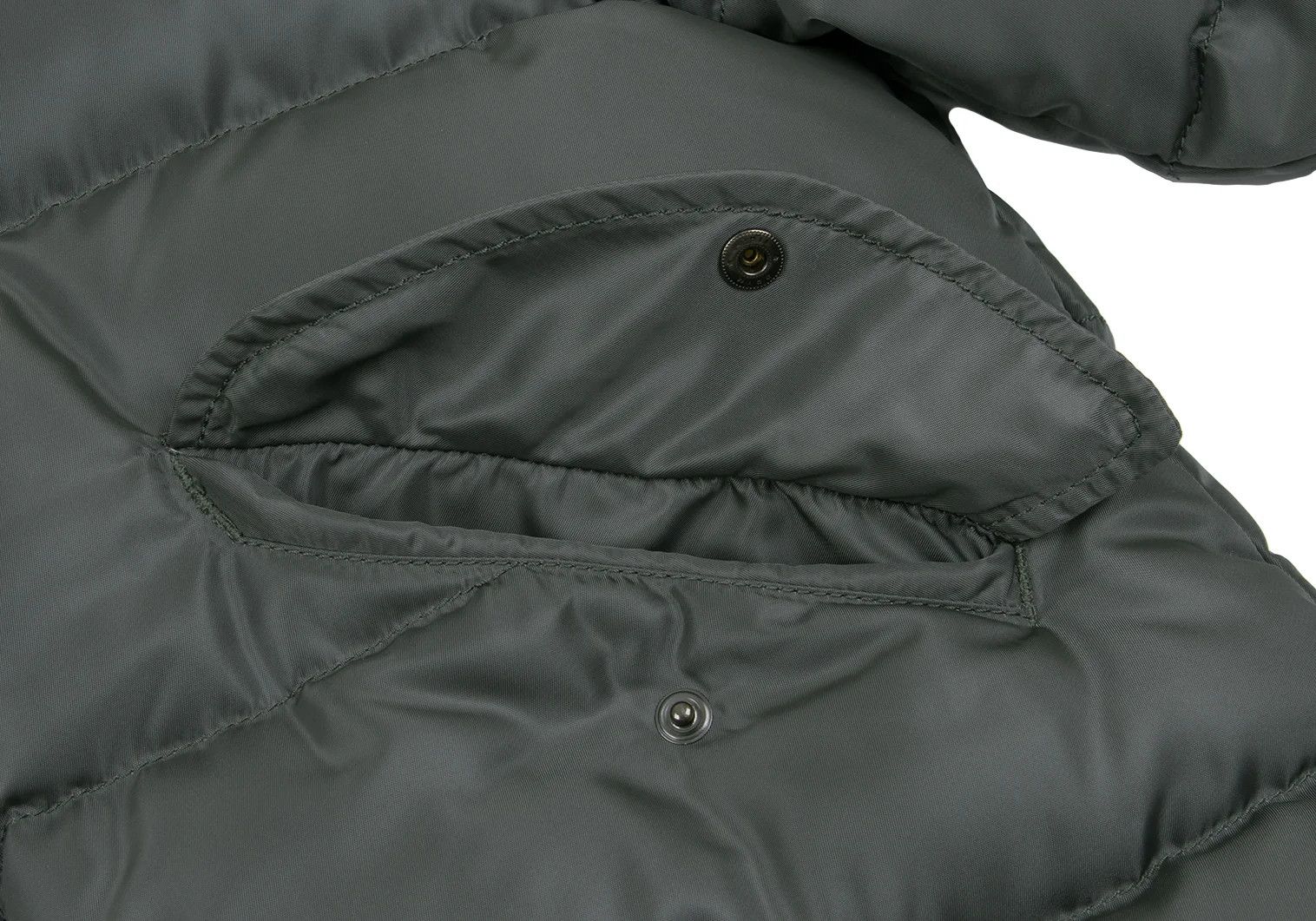 Junya Watanabe Patch Hooded Down Jacket in Khaki Orange, Size M Size US M / EU 48-50 / 2 - 15 Thumbnail