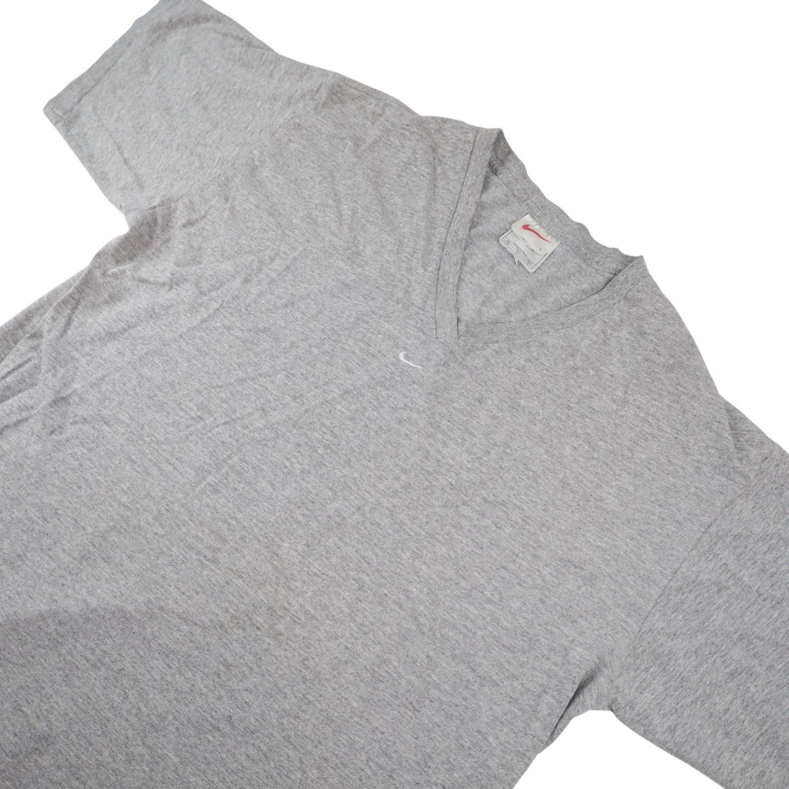 Nike × Vintage Vintage 90s Nike Mini Swoosh V Neck T Shirt Size US L / EU 52-54 / 3 - 2 Thumbnail