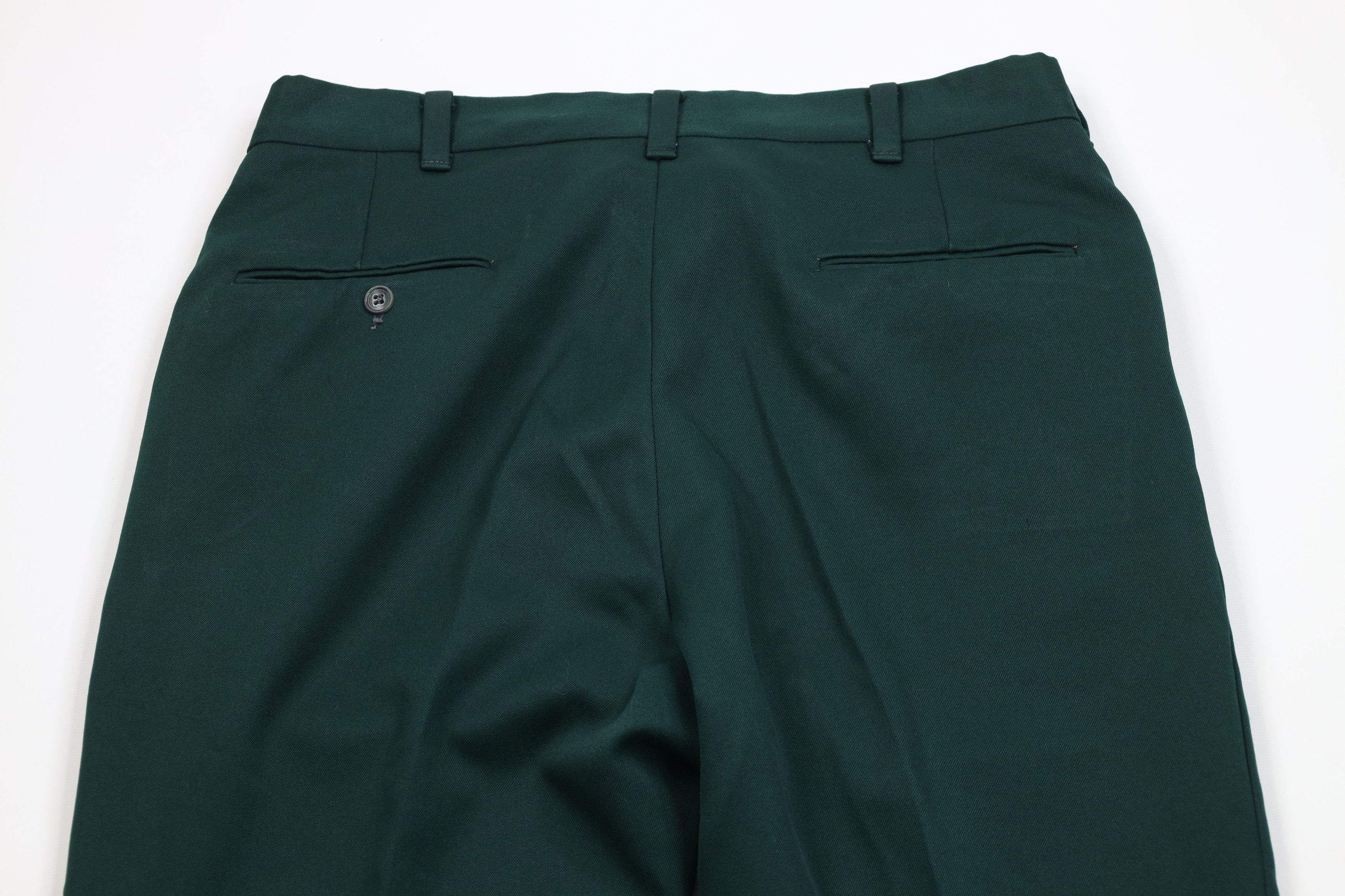 Vintage Vintage 70s Streetwear Flared Wide Leg Chino Pants Green USA Size US 34 / EU 50 - 10 Thumbnail
