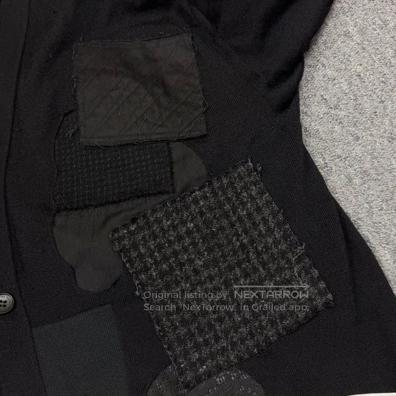 Junya Watanabe Junya Watanabe Distressed Patchwork Knit Open Cardigan Size US L / EU 52-54 / 3 - 6 Thumbnail