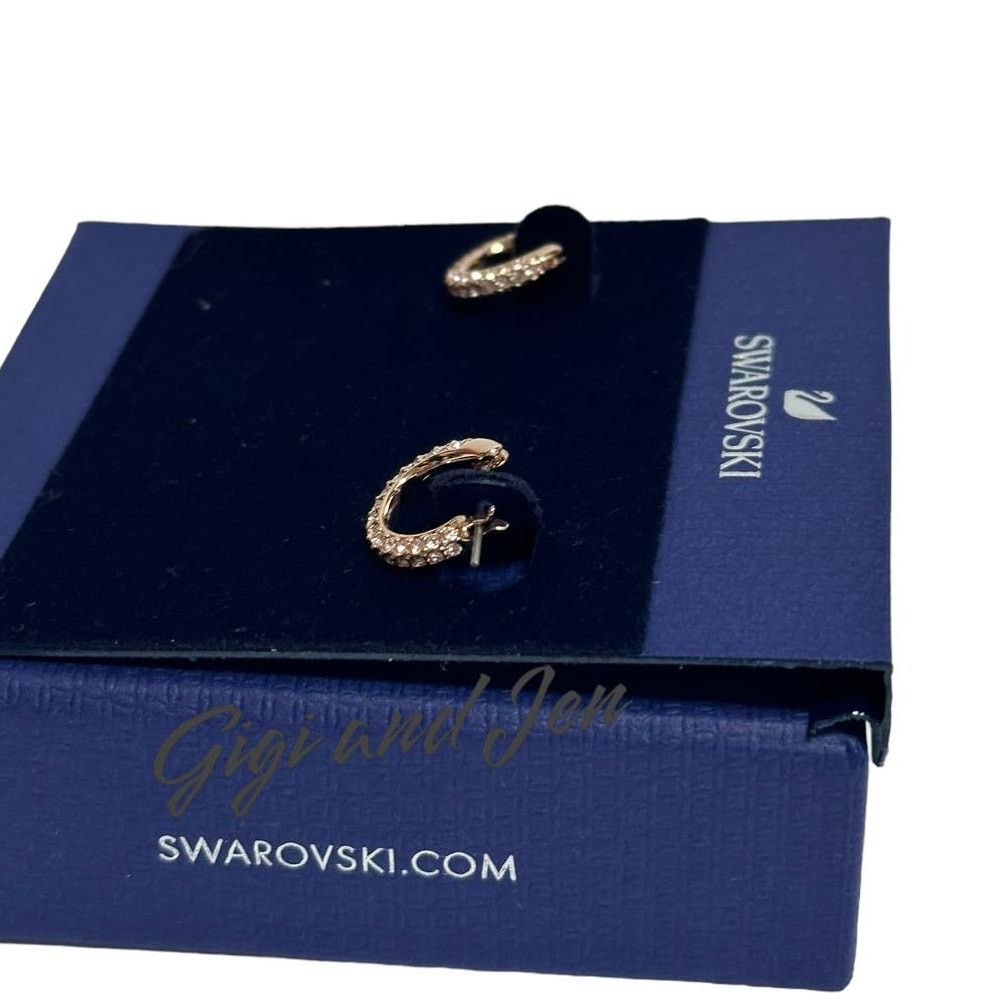 Swarovski Swarovski Stone hoop earrings Rose gold Size ONE SIZE - 3 Thumbnail