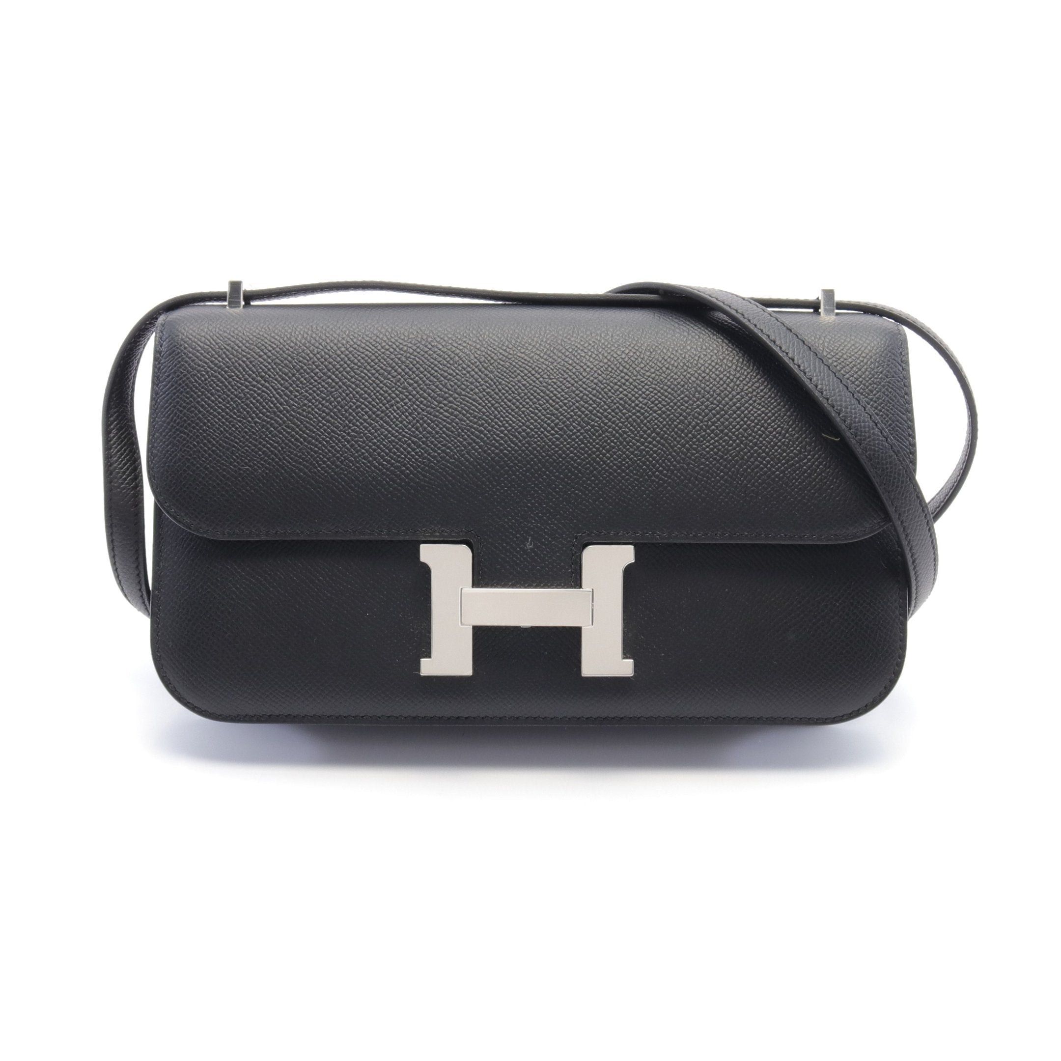Hermes Hermes Constance Elan Miroir Shoulder Bag Veau Epsom Black Silver Hardware Double Engraved Size ONE SIZE - 1 Thumbnail
