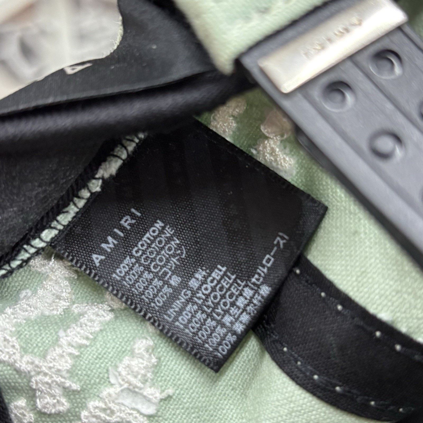 Amiri Amiri Chenille MA Patch Canvas Hat ' Frosty Green ' | GREAT! Size ONE SIZE - 14 Thumbnail