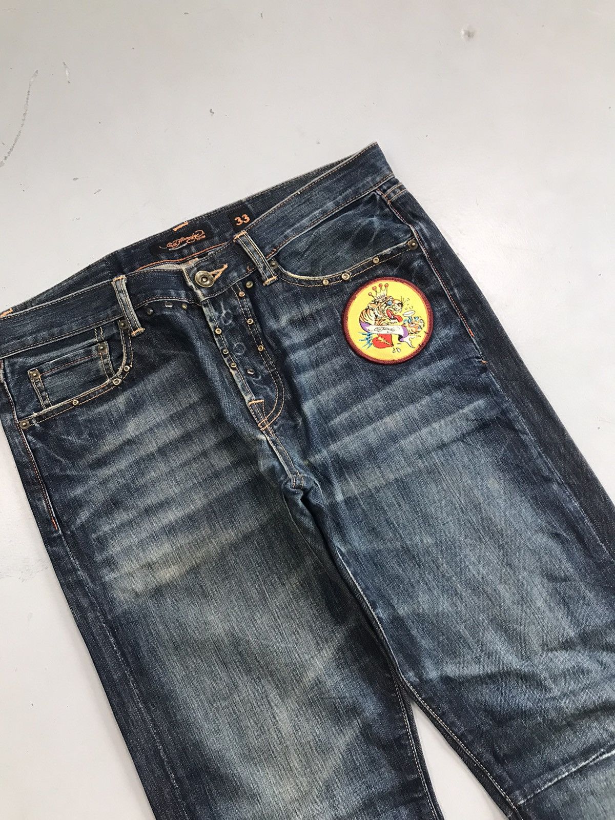 Ed Hardy Vintage Edhardy SpellOut printed denim Size US 34 / EU 50 - 7 Thumbnail