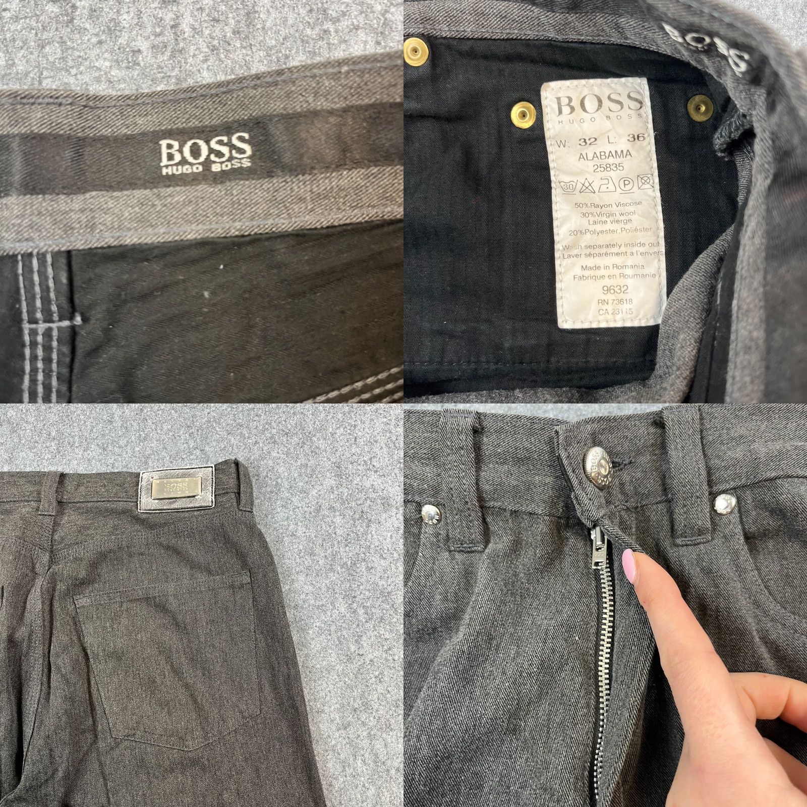 Hugo Boss HUGO BOSS Jeans Straight 30 30 Grey Vintage Relaxed Denim 5-Pocket Mens Clothing Size US 30 / EU 46 - 8 Thumbnail