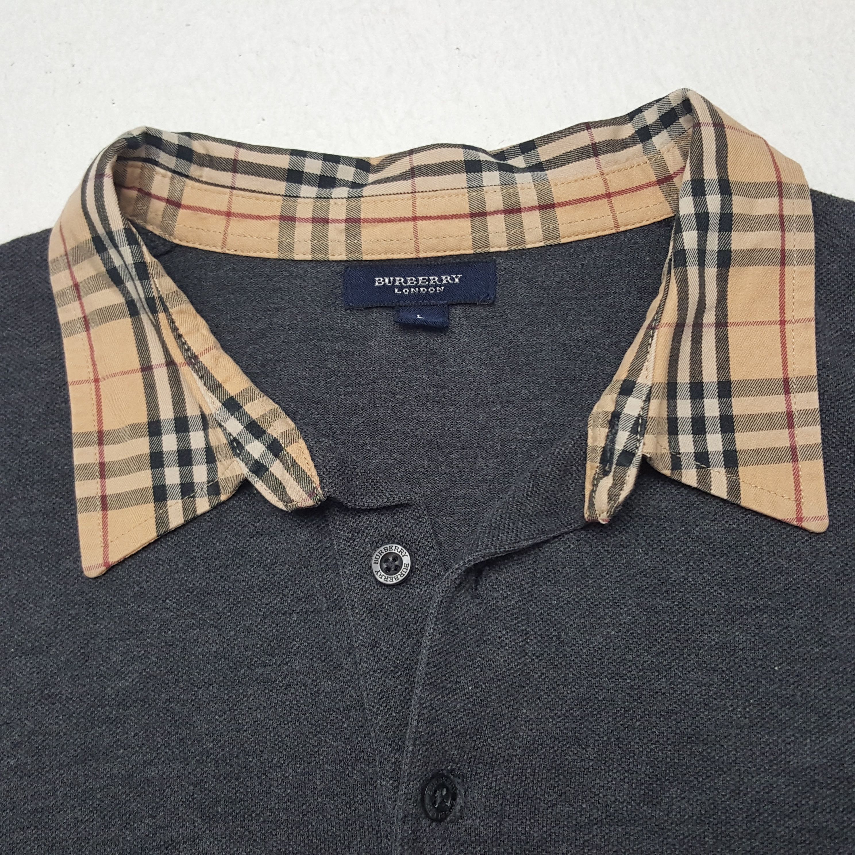 Burberry × Vintage Vintage Burberry London Polos Shirt Size US L / EU 52-54 / 3 - 3 Thumbnail