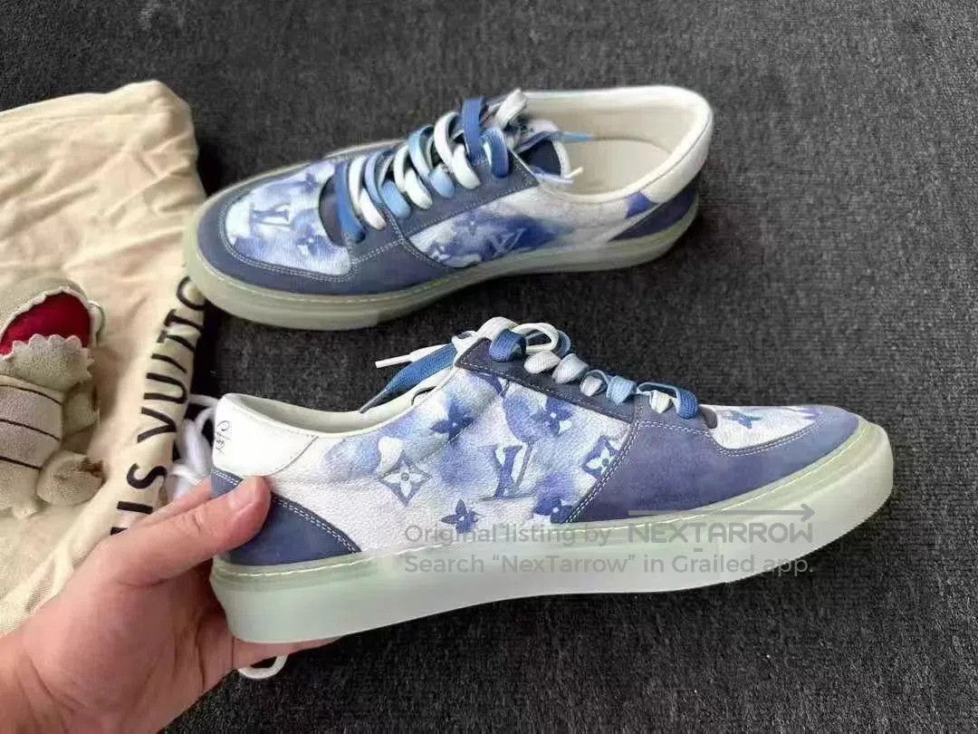 Louis Vuitton Blue Low-Top Sneakers, Size 10. Size US 10 / EU 43 - 4 Thumbnail