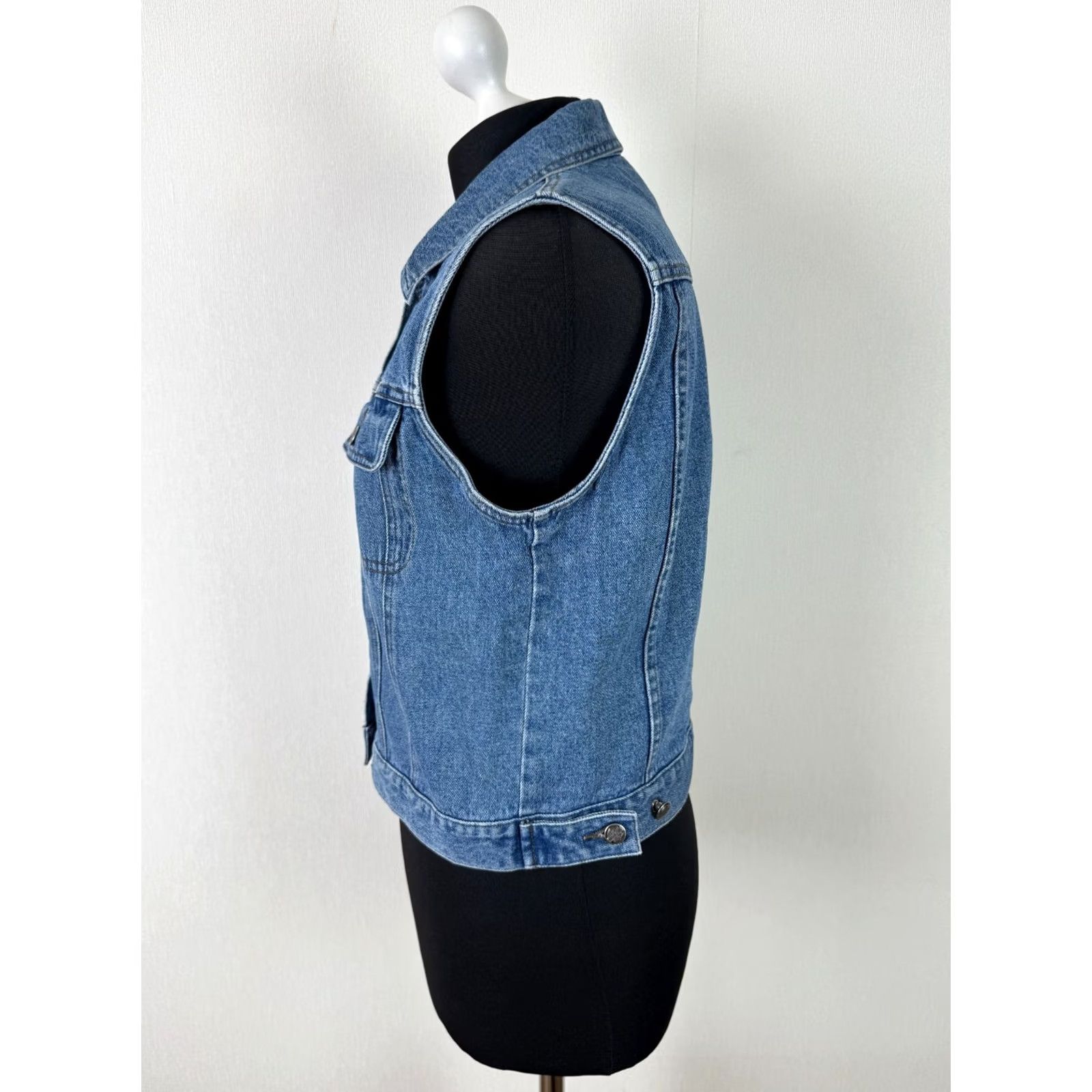 Harley Davidson Harley-Davidson Denim Vest Womens Blue L Waistcoat Biker Casual Vintage Shirt? Size 36" / US 14 / IT 50 - 3 Thumbnail