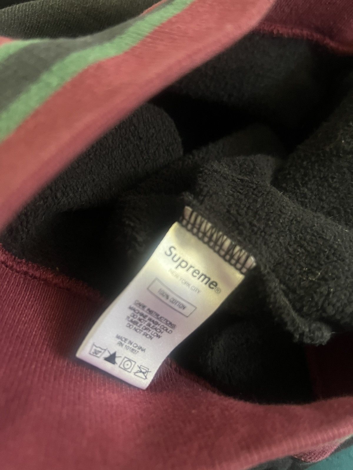 Supreme Supreme stripe rib hoodie Size US M / EU 48-50 / 2 - 7 Thumbnail