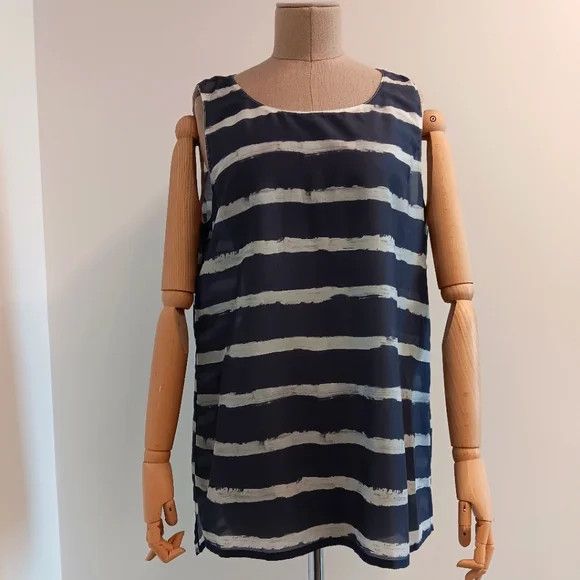 Lafayette 148 LAFAYETTE 148 NEW YORK Finley Striped Silk Blouse - Small Size S / US 4 / IT 40 - 1 Thumbnail