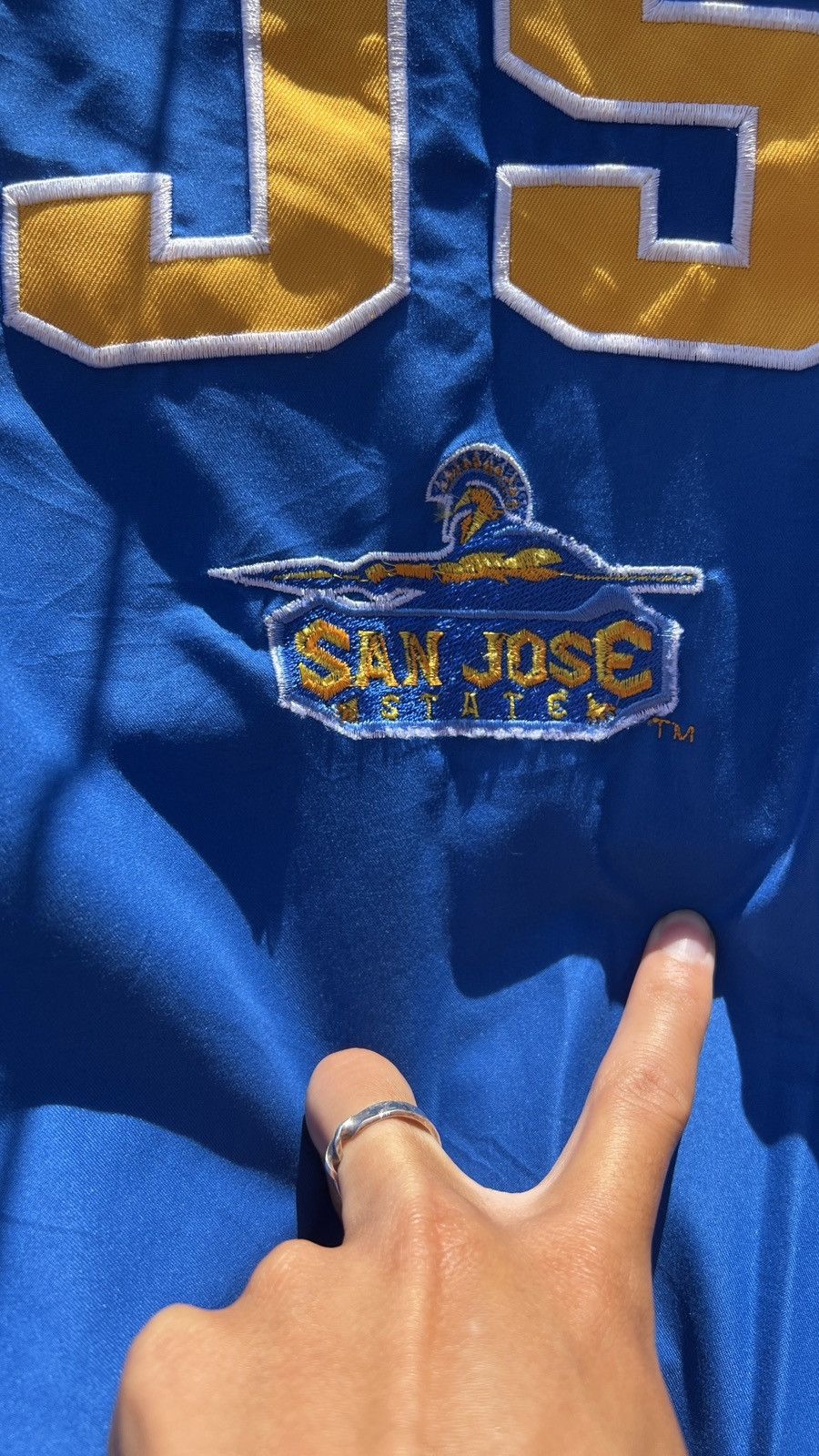 Pro Player SJSU San Jose x Pro Player x Vintage embroidered V- jackets Size US L / EU 52-54 / 3 - 3 Thumbnail