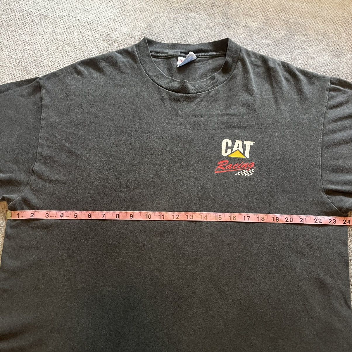 Vintage Vintage 90s CAT Racing Faded Black Graphic T shirt Size US XL / EU 56 / 4 - 7 Thumbnail