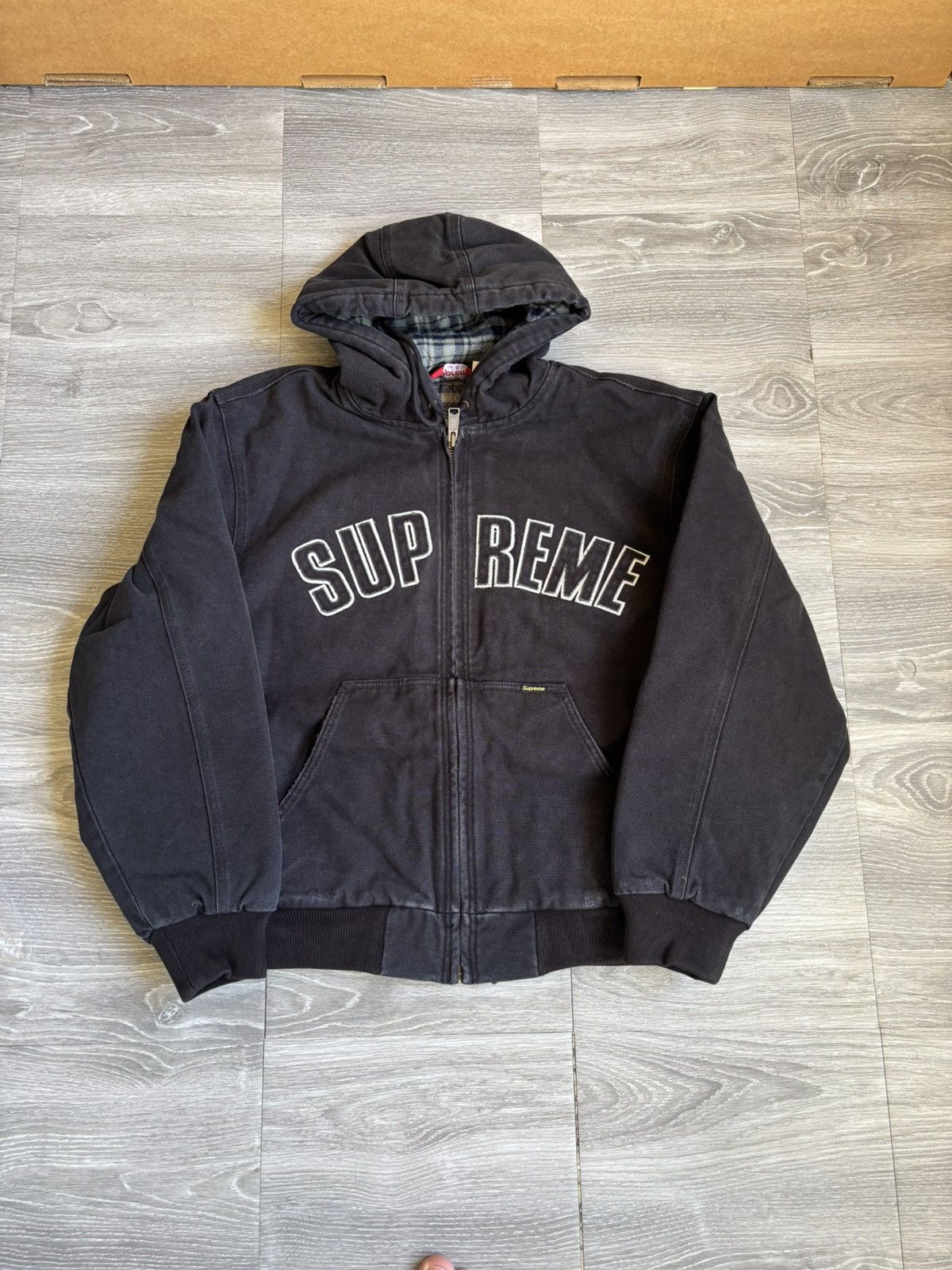 Supreme Supreme Reflective Arc Hooded Work Jacket Black FW25 Size US S / EU 44-46 / 1 - 4 Thumbnail