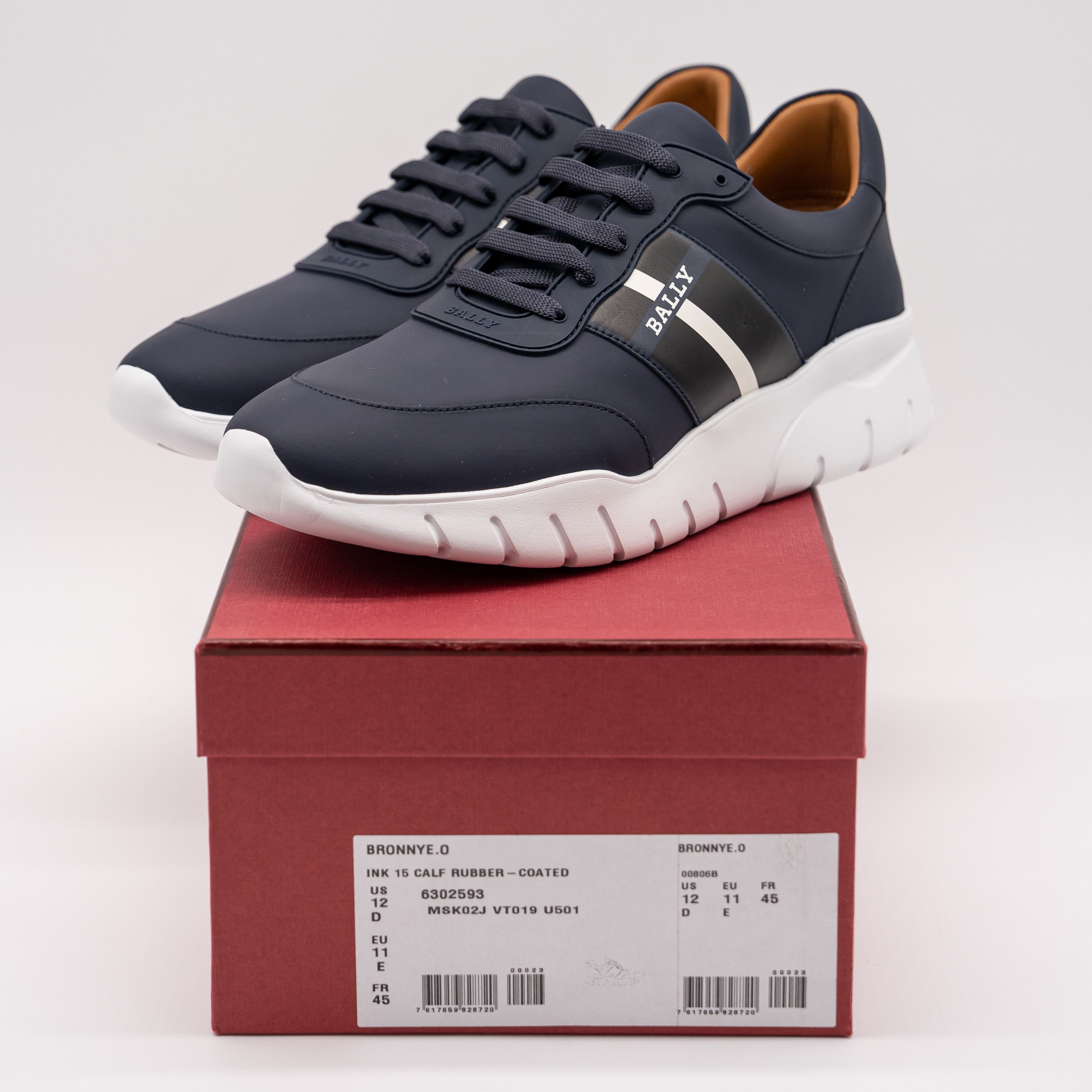 Bally 12 Bally Bronnye Blue Navy Sneakers Leather White Size US 12 / EU 45 - 13 Thumbnail