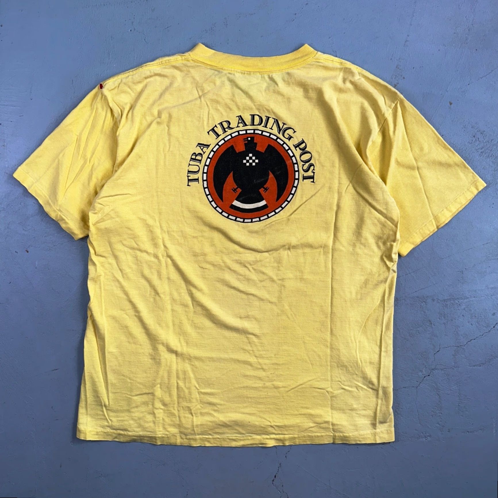 Vintage VINTAGE Oneita T-Shirt Shirt XL Yellow Men Crew Neck Short Sleeve Graphic Print 70s 80s 90s Band Orchestra Tuba Trading Post Rare Size US XL / EU 56 / 4 - 2 Thumbnail