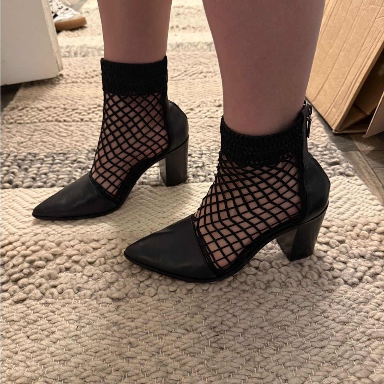 SCHUTZ NWT Schutz Black Mesh Women's Heels Size 9 Size US 9 / IT 39 - 1 Thumbnail