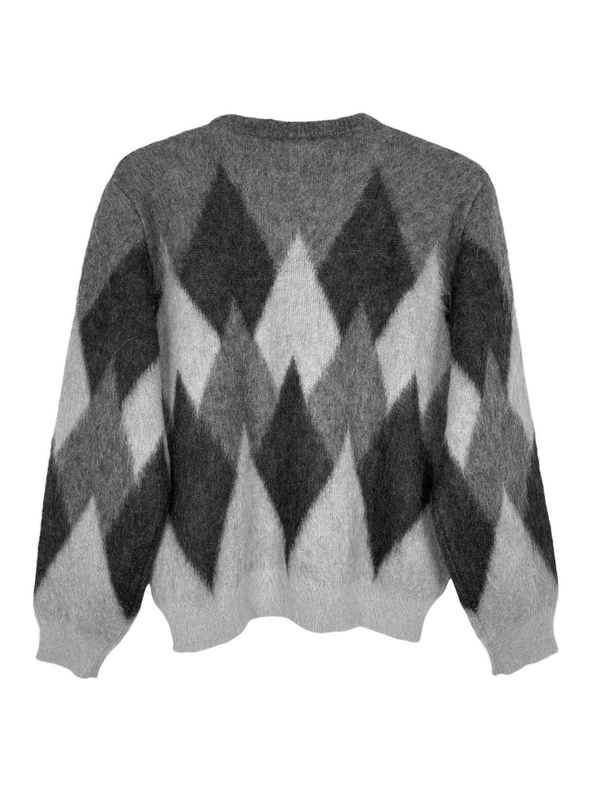 Celine × Hedi Slimane A/W 2019 Runway Argyle Mohair Sweater (AW19/FW19, Knit) Size US XL / EU 56 / 4 - 2 Thumbnail